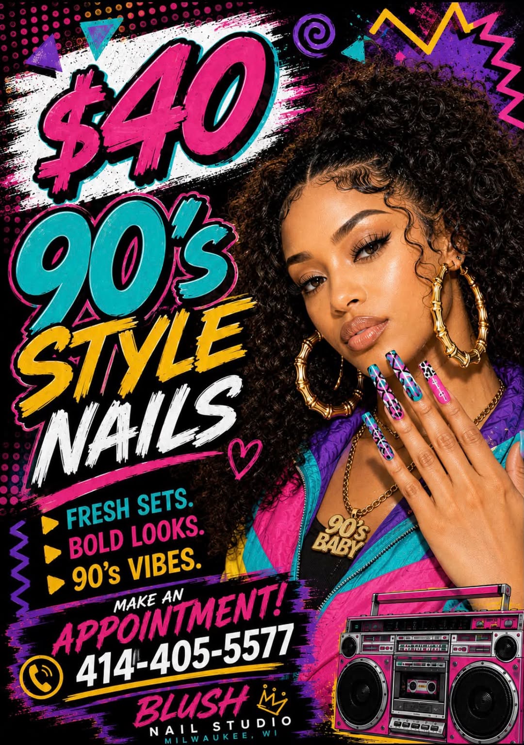 Blush Nail Studio nail art promotion